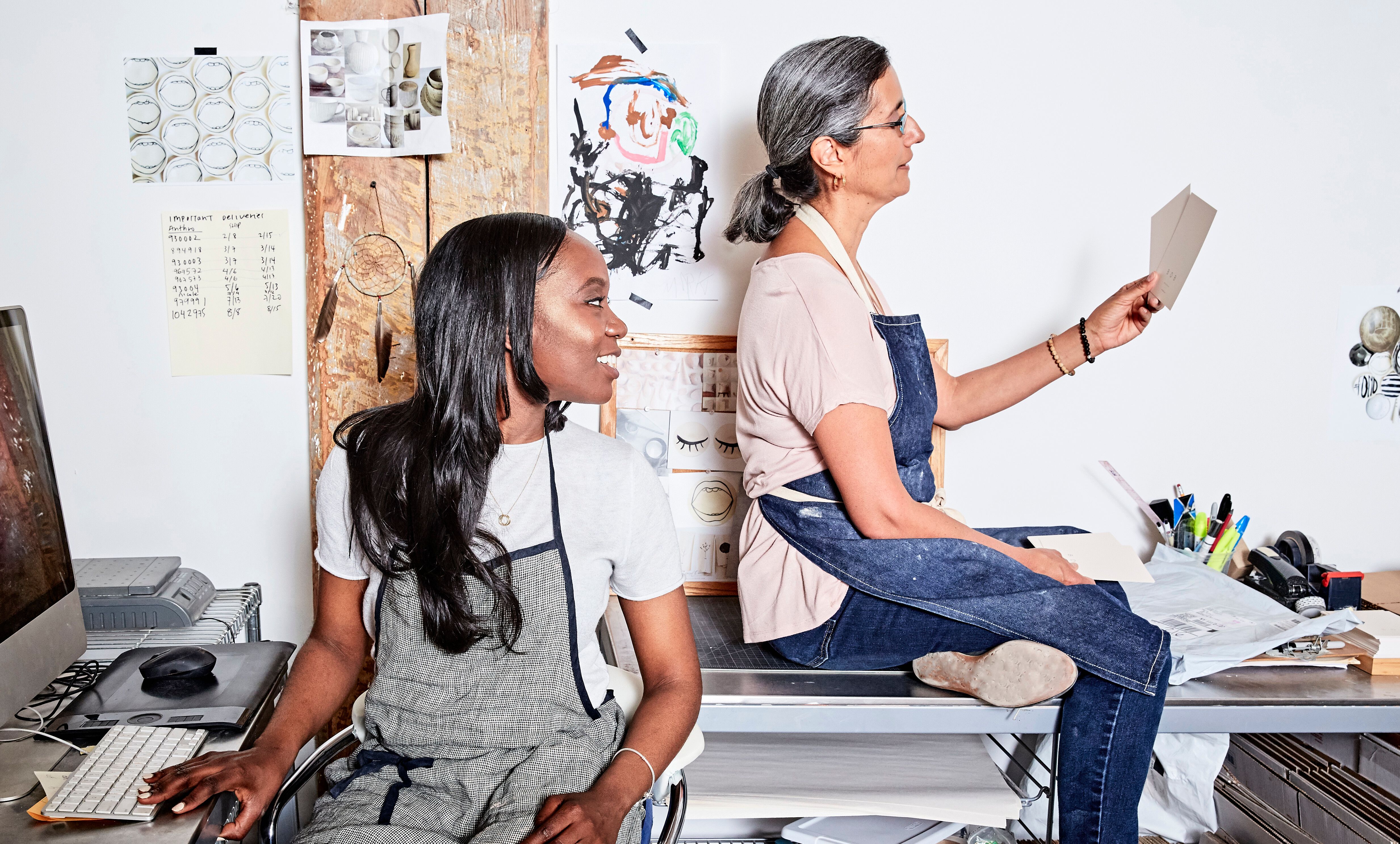 Small business owners in an office
