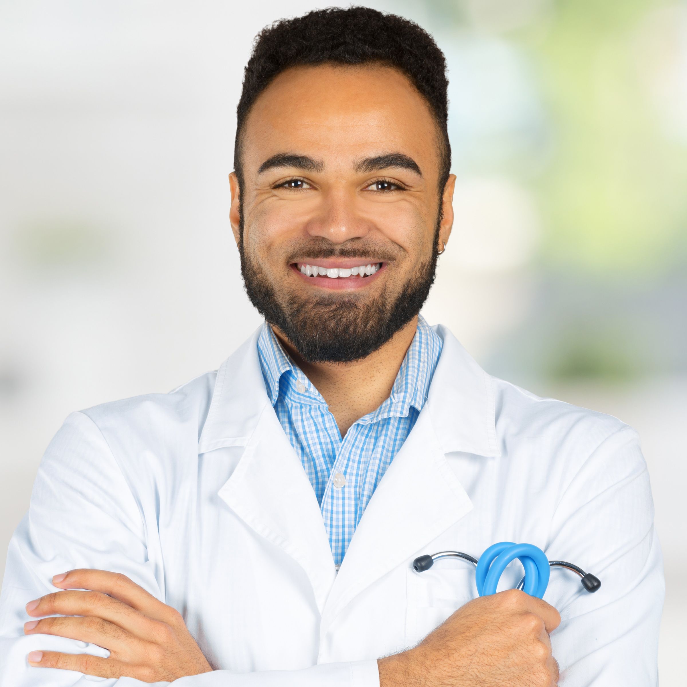 A smiling doctor